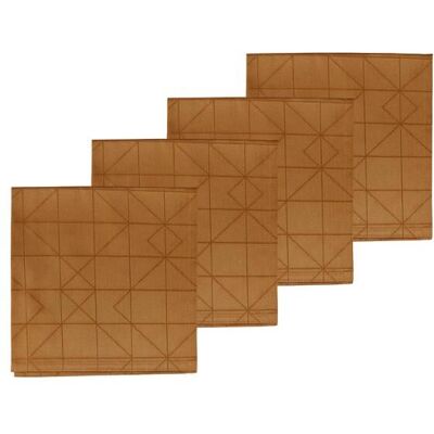 Södahl 11890 Serviette 4 Stück Braun Baumwolle - Serviette Södahl 11890 Serviette 4 Stück Braun Baumwolle - Serviette