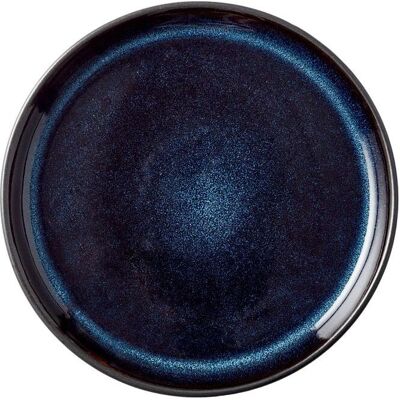 Piatto da pranzo BITZ 14109 - Rotondo in gres nero/blu Piatto da pranzo BITZ 14109 - Rotondo in gres nero/blu