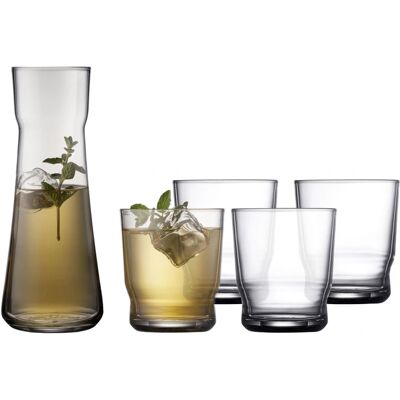 Lyngby Glas Lissabon Karaffen-Set - 1L - Transparent - Karaffe, Gläser, Elegantes Design Lyngby Glas Lissabon Karaffen-Set - 1L - Transparent - Karaffe, Gläser, Elegantes Design