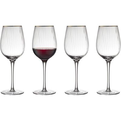 Lyngby Glas 27579 Bicchiere vino rosso - Set da 4, 400ml Stile vintage Lyngby Glas 27579 Bicchiere vino rosso - Set da 4, 400ml Stile vintage