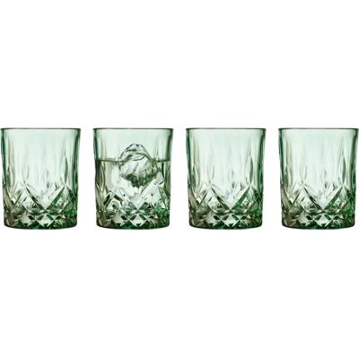 Lyngby Sorrento Whiskyglas Sæt - 4 stk, 32 cl, Grøn Lyngby Sorrento Whiskyglas Sæt - 4 stk, 32 cl, Grøn