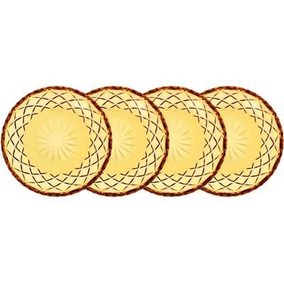 Lyngby Sorrento 16cm Amber Dessertteller - 4er Set Lyngby Sorrento 16cm Amber Dessertteller - 4er Set