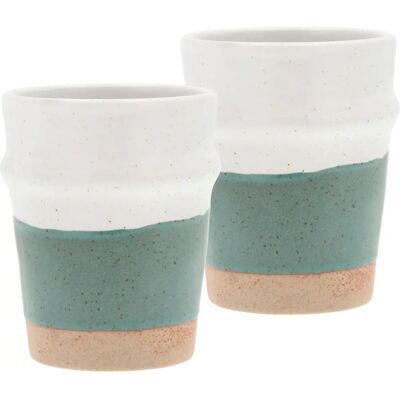 Villa Collection Evig Becher-Set - Grün/Weiß - 0,3L Villa Collection Evig Becher-Set - Grün/Weiß - 0,3L