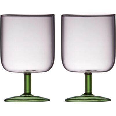Lyngby Glas - Torino - Rosé/vert - 30 cl - Verre à vin - Publicité Lyngby Glas - Torino - Rosé/vert - 30 cl - Verre à vin - Publicité