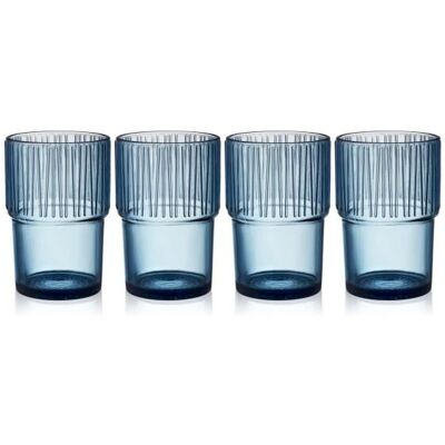 BITZ 30675 Ensemble de Verres à Café Bleus - 4 Pièces - Publicité BITZ 30675 Ensemble de Verres à Café Bleus - 4 Pièces - Publicité