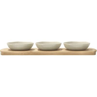 Villa Collection Denmark - Shoku 3-Bowl - Beige - Serveringsbrett Villa Collection Denmark - Shoku 3-Bowl - Beige - Serveringsbrett