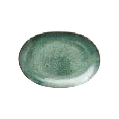 Oval serveringsfat fra Christian Bitz - 36x25cm - Svart, Grønn Oval serveringsfat fra Christian Bitz - 36x25cm - Svart, Grønn