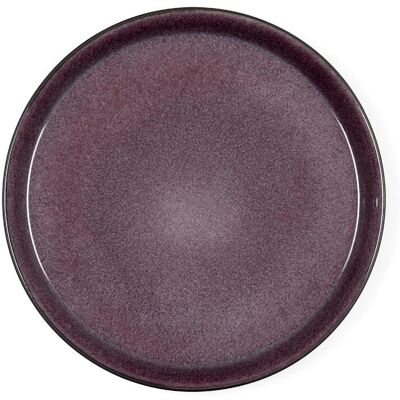 Bitz 821401 Essteller - Rundes Steingut Schwarz, Lila Bitz 821401 Essteller - Rundes Steingut Schwarz, Lila