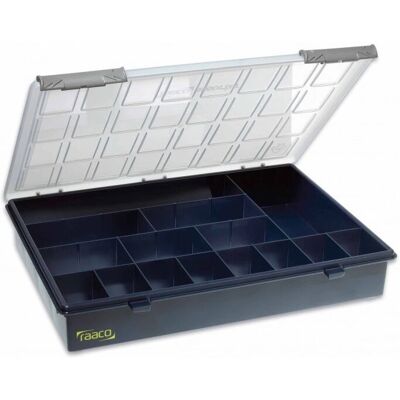 Cimco PSC fix-15 - Boîte pour petites pièces - Polypropylène durable - 15 compartiments - 340x260x57mm - Publicité Cimco PSC fix-15 - Boîte pour petites pièces - Polypropylène durable - 15 compartiments - 340x260x57mm - Publicité