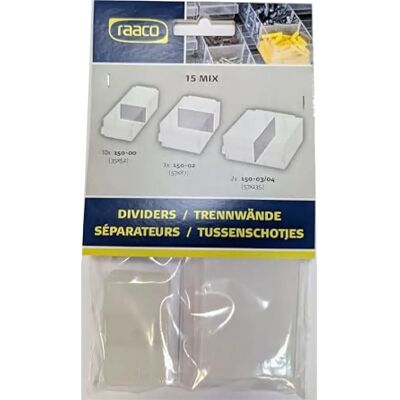 Raaco 131681 Drawer Dividers - 15 pcs for Series 150 Raaco 131681 Drawer Dividers - 15 pcs for Series 150