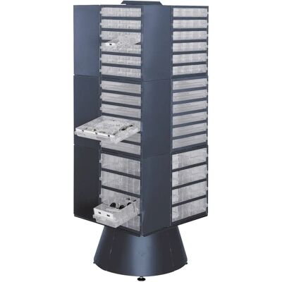 Raaco Series 250 Rotating Tower - Blue Steel, 12 Compartments Raaco Series 250 Rotating Tower - Blue Steel, 12 Compartments