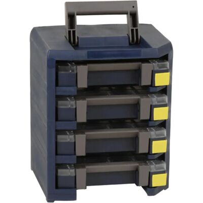 Scatola di Stoccaggio Raaco - Sicura 4 Scomparti - Durevole & Portatile Scatola di Stoccaggio Raaco - Sicura 4 Scomparti - Durevole & Portatile