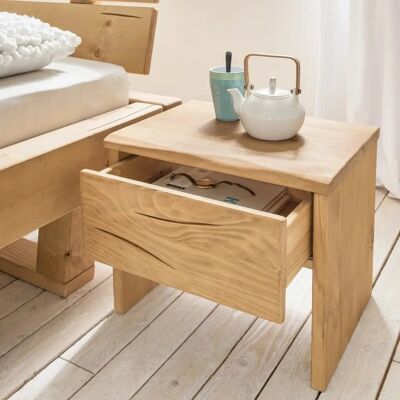 Camif - Table de chevet épicéa massif Clément - Tiroir - Bedside table - Publicité Camif - Table de chevet épicéa massif Clément - Tiroir - Bedside table - Publicité
