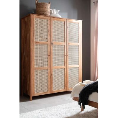 Andasu Hällevik Skandinavischer Kleiderschrank - 3-türig, Massivholz, Eiche Natur Andasu Hällevik Skandinavischer Kleiderschrank - 3-türig, Massivholz, Eiche Natur