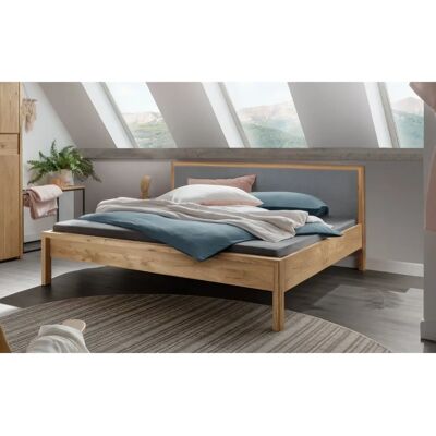 HOME AFFAIRE Huven Doppelbett - Massivholz, Eiche Natur - Bett HOME AFFAIRE Huven Doppelbett - Massivholz, Eiche Natur - Bett