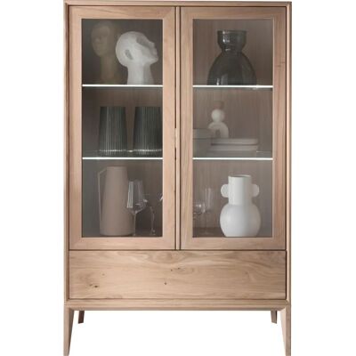 HOME AFFAIRE Koda Vitrine - Verstellbare Glasböden - Massiv Eichenholz HOME AFFAIRE Koda Vitrine - Verstellbare Glasböden - Massiv Eichenholz