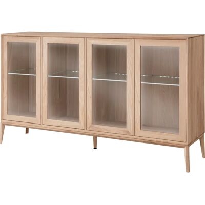 Home Affaire Koda Sideboard - Beige, Verstellbare Glasböden, Skandinavisches Design Home Affaire Koda Sideboard - Beige, Verstellbare Glasböden, Skandinavisches Design