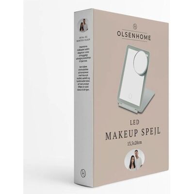 Olsen Home - LED Spiegel - Faltbarer Kompakter Make-up-Spiegel Olsen Home - LED Spiegel - Faltbarer Kompakter Make-up-Spiegel