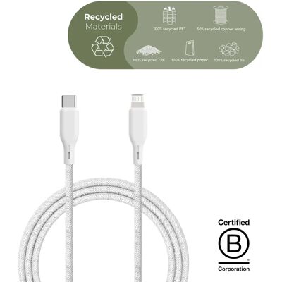 Upström UPSTRM Kabel MFI Lightning til USBC 2,5 m - Lightning Kabel Upström UPSTRM Kabel MFI Lightning til USBC 2,5 m - Lightning Kabel