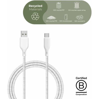 Upström AC250-60W-E USB-kabel - Hvid - USB 2.0 Upström AC250-60W-E USB-kabel - Hvid - USB 2.0