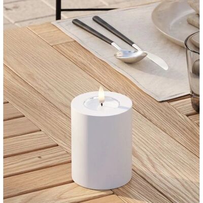 Deluxe Homeart Außenkubbelys Weiß - Licht & Flammeneffekt Deluxe Homeart Außenkubbelys Weiß - Licht & Flammeneffekt