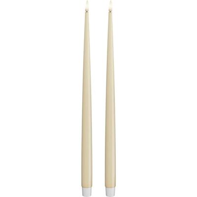 LED middaglys 38cm Lys lilla - 3D Flamme - Skinnende - 2 stk LED middaglys 38cm Lys lilla - 3D Flamme - Skinnende - 2 stk