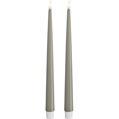 Deluxe HomeArt LED Lys 28cm - Isblå - 3D Flamme - Skinnende - 2 stk - Lys Deluxe HomeArt LED Lys 28cm - Isblå - 3D Flamme - Skinnende - 2 stk - Lys