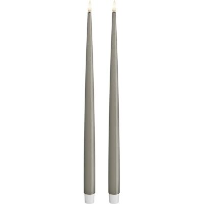 Deluxe HomeArt LED middaglys - 38cm Isblå 3D Flamme Skinnende - 2 deler Deluxe HomeArt LED middaglys - 38cm Isblå 3D Flamme Skinnende - 2 deler