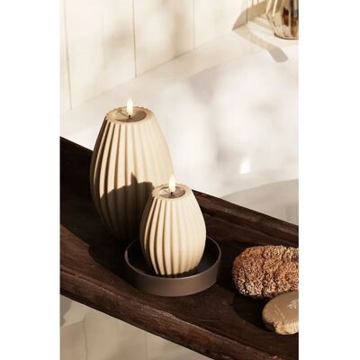 Deluxe Homeart - Candela LED Round Stripe - 15 cm - Håndlaget - LED candle Deluxe Homeart - Candela LED Round Stripe - 15 cm - Håndlaget - LED candle