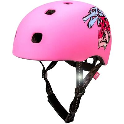 Crazy Safety Pink Skater Fahrradhelm - Stoßdämpfend, EN1078 Crazy Safety Pink Skater Fahrradhelm - Stoßdämpfend, EN1078