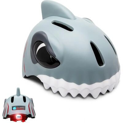 Crazy Safety - Graues Hai Fahrradhelm für Kinder - EN1078 Crazy Safety - Graues Hai Fahrradhelm für Kinder - EN1078