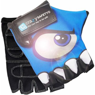 Crazy Safety Kinder Fahrradhandschuhe - Blau - Größe S Crazy Safety Kinder Fahrradhandschuhe - Blau - Größe S