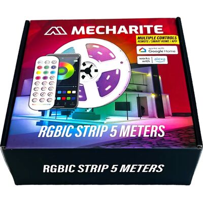 Mecharite Modell 3003890 - RGBIC LED-stripp - 5m Mecharite Modell 3003890 - RGBIC LED-stripp - 5m