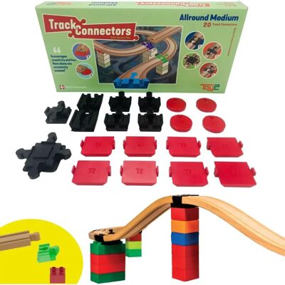 Toy2 Track Aansluitingen - 20 Stück - Allround Medium+ - Toy2 Track Connectors Spielzeug Toy2 Track Aansluitingen - 20 Stück - Allround Medium+ - Toy2 Track Connectors Spielzeug