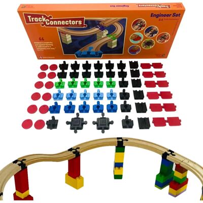 Toy2 Ensemble Moteur - Connecteurs de Piste Polyvalents pour DUPLO & BRIO - Construction de Trains Toy2 Ensemble Moteur - Connecteurs de Piste Polyvalents pour DUPLO & BRIO - Construction de Trains
