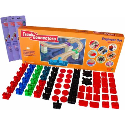 Toy2 Spurverbinder-Set mit Rampe & Bögen - Spielbahn-Set Toy2 Spurverbinder-Set mit Rampe & Bögen - Spielbahn-Set