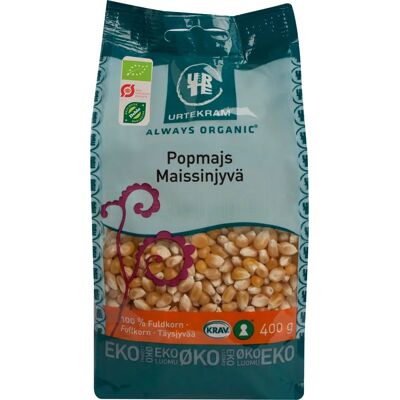 Urtekram Økologiske Maiskorn - Egnet til popcorn - 400g Urtekram Økologiske Maiskorn - Egnet til popcorn - 400g