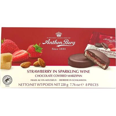 Anthon Berg Strawberry Sparkling Wine Marzipan - Dark Chocolate Anthon Berg Strawberry Sparkling Wine Marzipan - Dark Chocolate