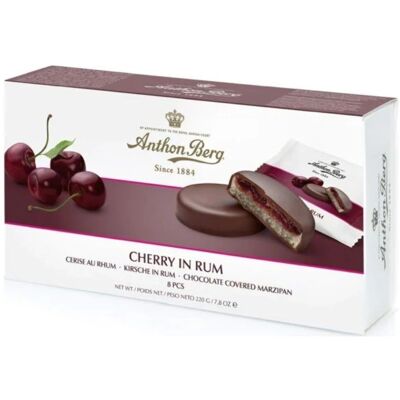 Anthon Berg Cerise Rhum Marzipan - Chocolat noir - 220g - Confiserie - Publicité Anthon Berg Cerise Rhum Marzipan - Chocolat noir - 220g - Confiserie - Publicité