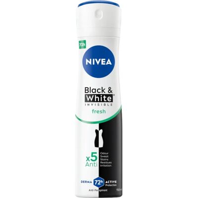 Nivea Black&White Invisible Fresh Spray Antisudorifique - Spray Antitranspirant Nivea Black&White Invisible Fresh Spray Antisudorifique - Spray Antitranspirant