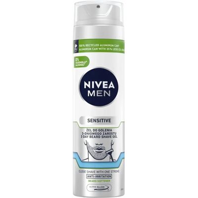 Nivea Men Sensitive Gel de Afeitar para barba de 3 días - Gel de afeitar para piel sensible Nivea Men Sensitive Gel de Afeitar para barba de 3 días - Gel de afeitar para piel sensible