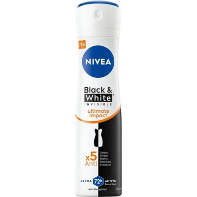 Nivea Black White Impact Osynligt Antiperspirant - Spray Nivea Black White Impact Osynligt Antiperspirant - Spray