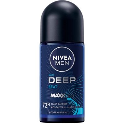 Nivea Men Deep Black Carbon Beat Antitranspirant Roll-On - Deodorant Roll-On Nivea Men Deep Black Carbon Beat Antitranspirant Roll-On - Deodorant Roll-On