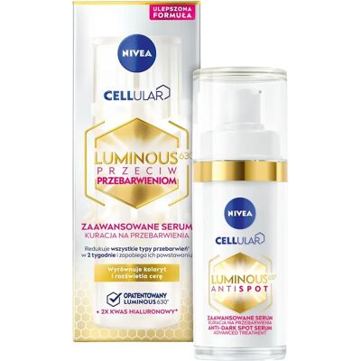 Nivea Cellular Luminous 630 Serum - Rozświetlający, Anti-pigment, 30ml Nivea Cellular Luminous 630 Serum - Rozświetlający, Anti-pigment, 30ml