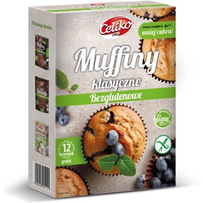 CELIKO Bezglutenowe Klasyczne Muffiny - 280g CELIKO Bezglutenowe Klasyczne Muffiny - 280g