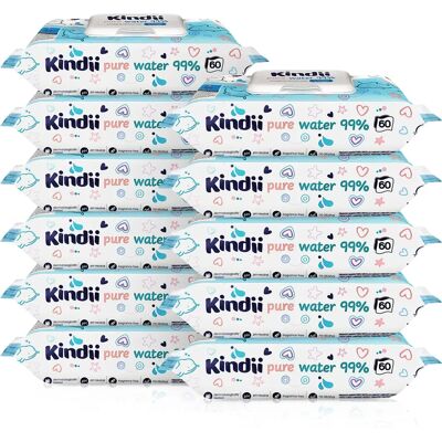 Kindii Baby Tücher - 99% Wasser - Sensitive Haut Kindii Baby Tücher - 99% Wasser - Sensitive Haut