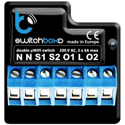 Blebox switchBoxD - Interrupteur sans fil - Noir - Publicité Blebox switchBoxD - Interrupteur sans fil - Noir - Publicité