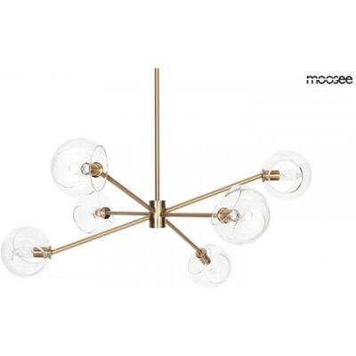 Lampa wisząca Aura 6 Złota Moosee Lampa wisząca Aura 6 Złota Moosee