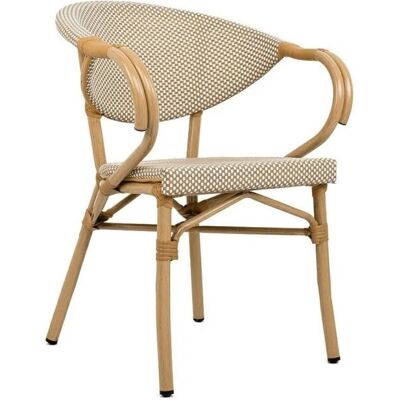 King Home Krzesło Bistro Paryż z Podłokietnikami - UV-Odporny Rattan Krzesło King Home Krzesło Bistro Paryż z Podłokietnikami - UV-Odporny Rattan Krzesło