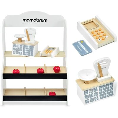 Ensemble de Marchand en Bois MAMABRUM - Jouet Écologique pour Enfants - Publicité Ensemble de Marchand en Bois MAMABRUM - Jouet Écologique pour Enfants - Publicité